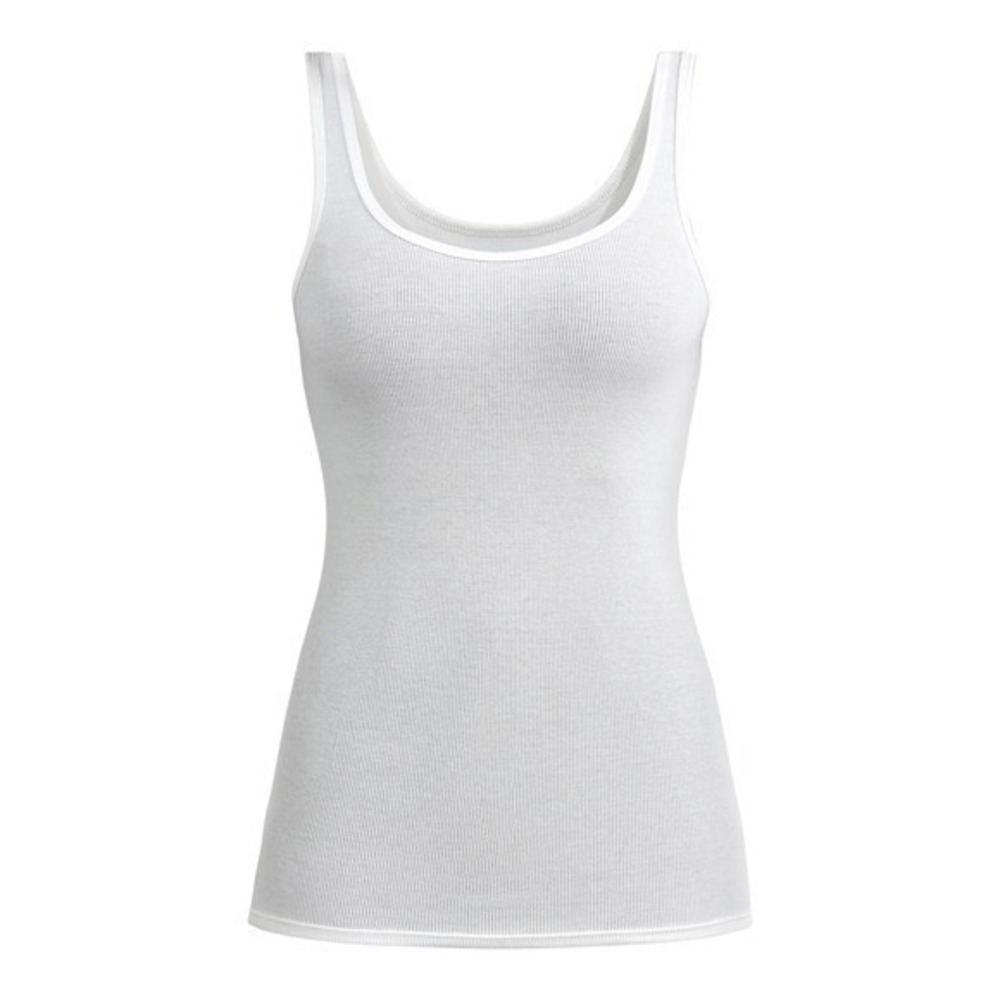New pack of 2 white fitted tank tops, Women's size Medium.